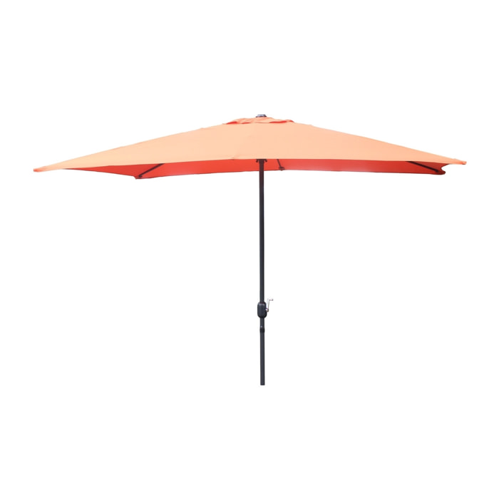 Parasol droit rectangulaire 3 x 2 m terracotta LIGURIA