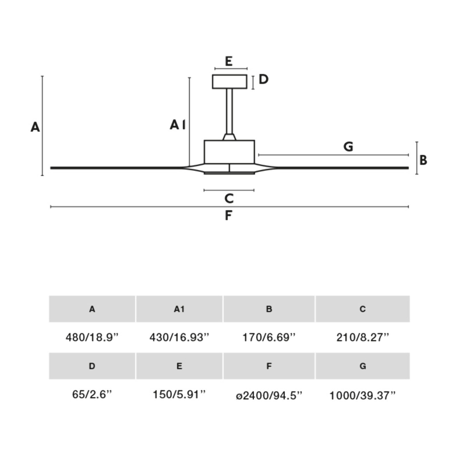 KAUAI XXL Ventilatore a soffitto marrone