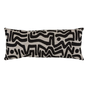 Coussin Mira 30x80cm noir et blanc