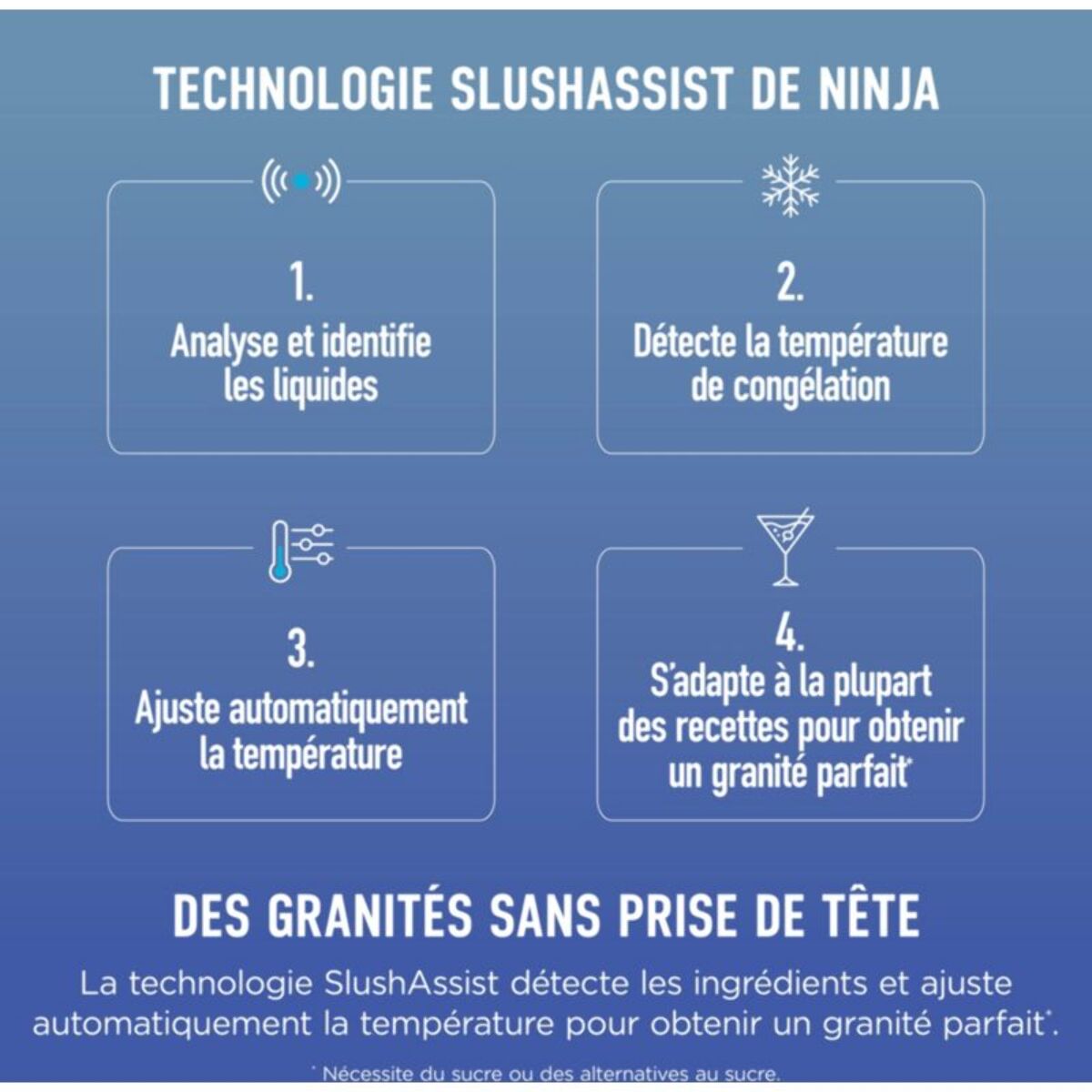 Machine à granita NINJA Slushi Max FS605 Granités, Cocktails Glacés, Milkshakes, 5 Programmes, 4,4 L, Maintien au Froid 12H