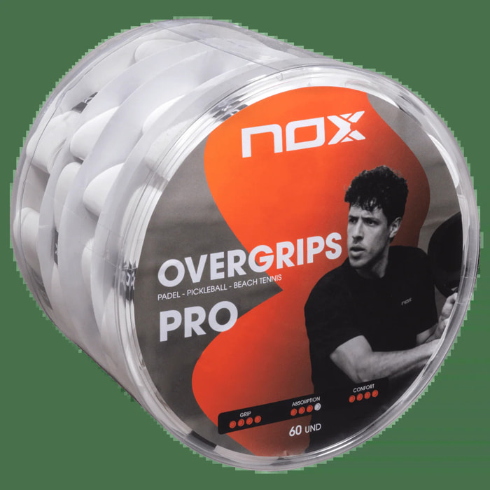 Bote Overgrips PRO blanco liso (60 uds)