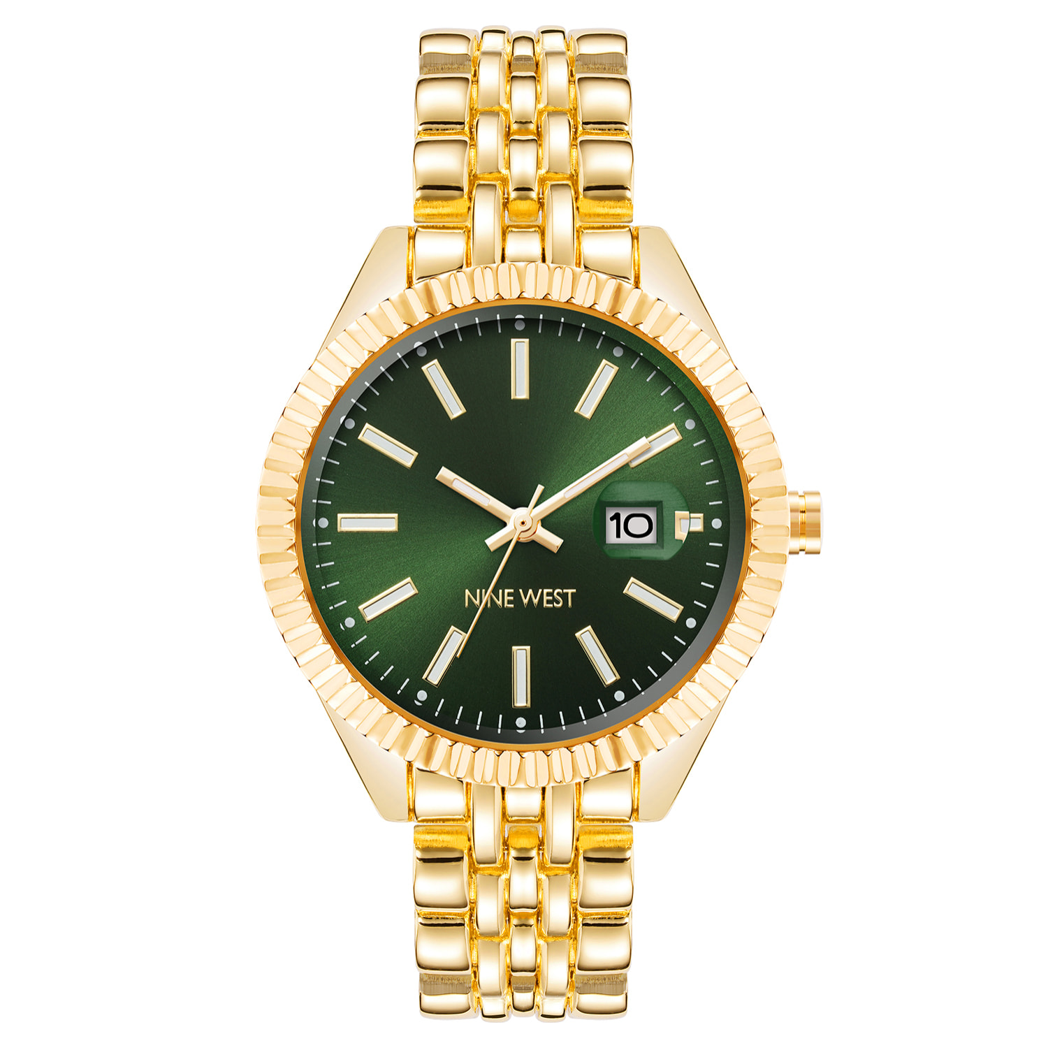 Reloj Nine West NW-2660GNGB Mujer Analogico Cuarzo con Correa de Metal