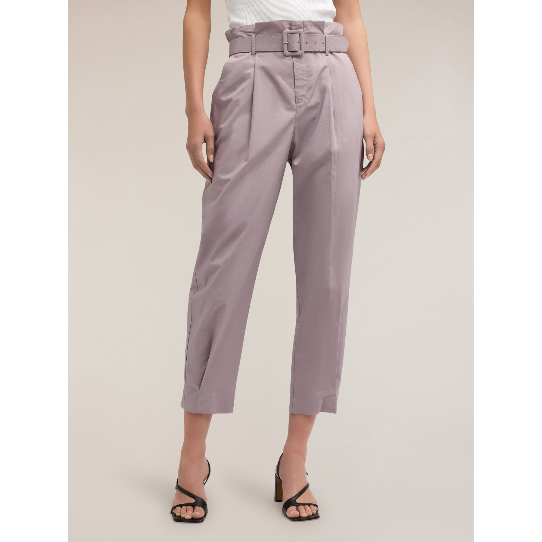 Motivi - Pantalones chinos de pierna ancha - Violeta