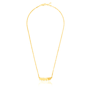Collar de Plata de Ley 925 con inserción de colgante MAMA+ Circonita