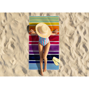 Telo Mare Spugna Jacquard Spiaggia Disegno Marsa Alam