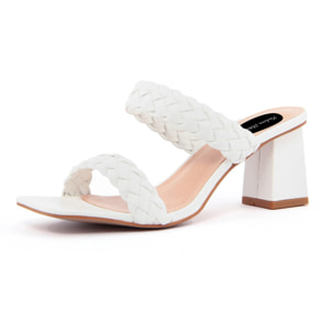 Sandali con tacco Donna colore Bianco