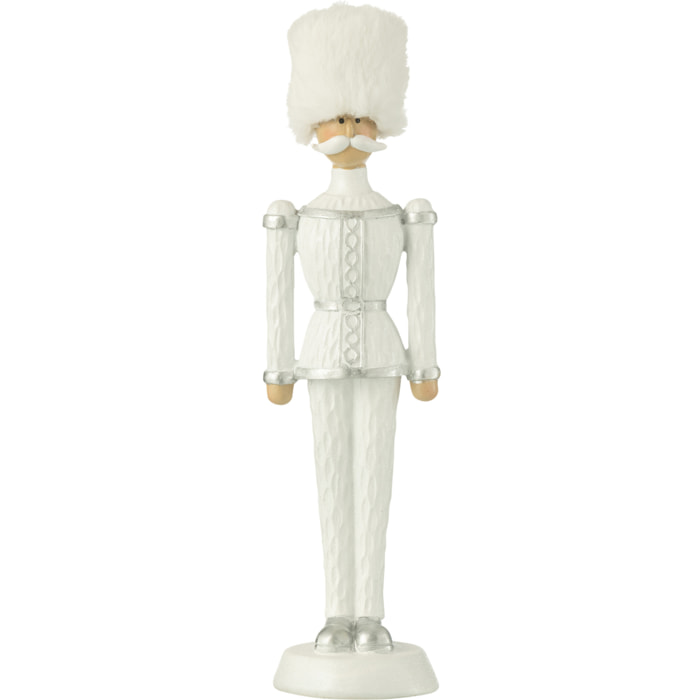 J-Line figurine Casse-Noisette Fourrure Chapeau Paillettes - polyrésine - blanc - large