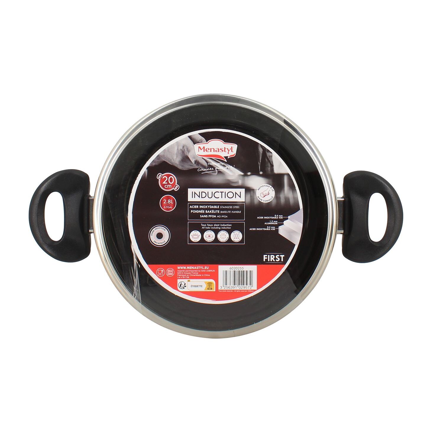 Faitout en acier inoxydable 20cm - tous feux FIRST
