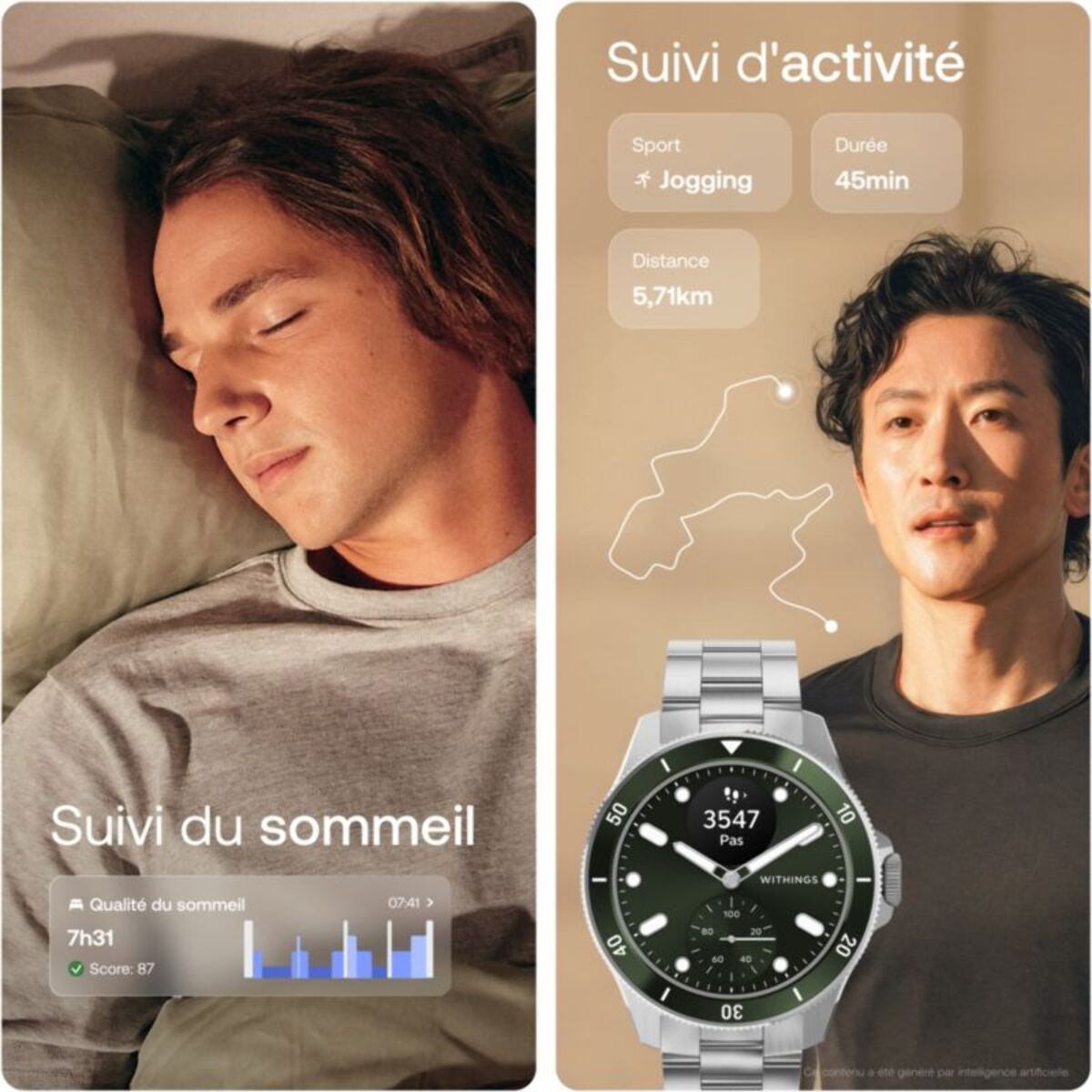 Montre santé WITHINGS Scanwatch Nova verte