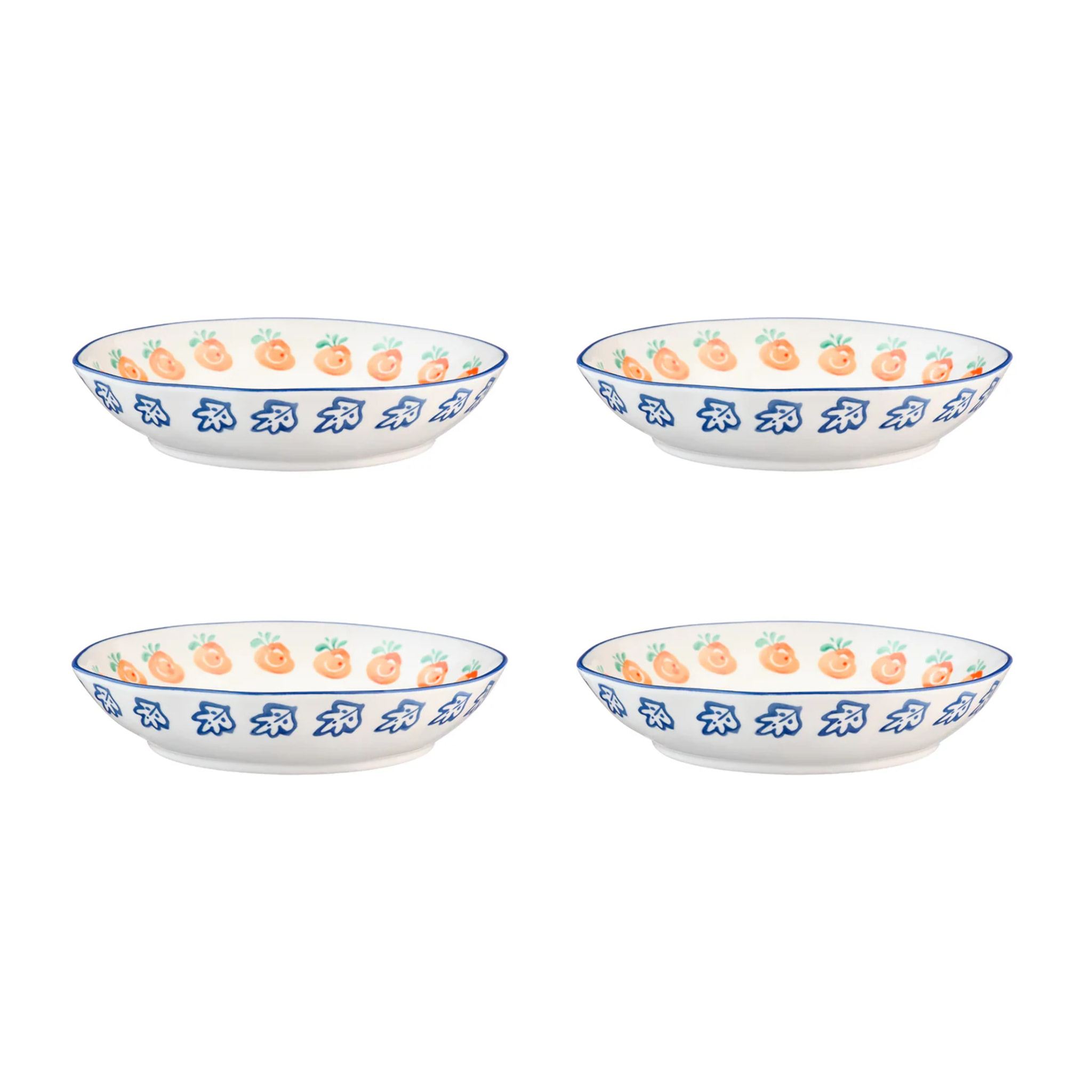 Assiette creuse NAPOLI Ø21,5cm - 4 pièces - Agrume