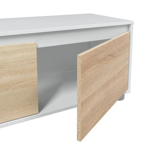 Salón Alida Blanco Artik (Blanco Mate) - Roble Canadian