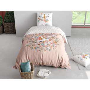 Parure housse de couette 2PCS en coton 57 fils - STELLA