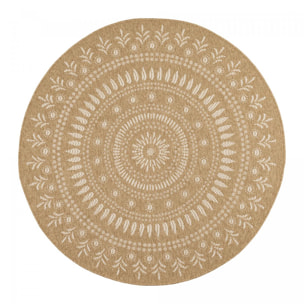 Tapis extérieur tissé kilim rond PAVE