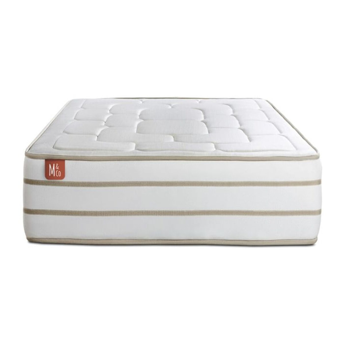 Matelas Mémoire de forme - Confort équilibré et accueil enveloppant - 26 d'épaisseur, 5 zones de confort - Réduction des points de pression - 1 place