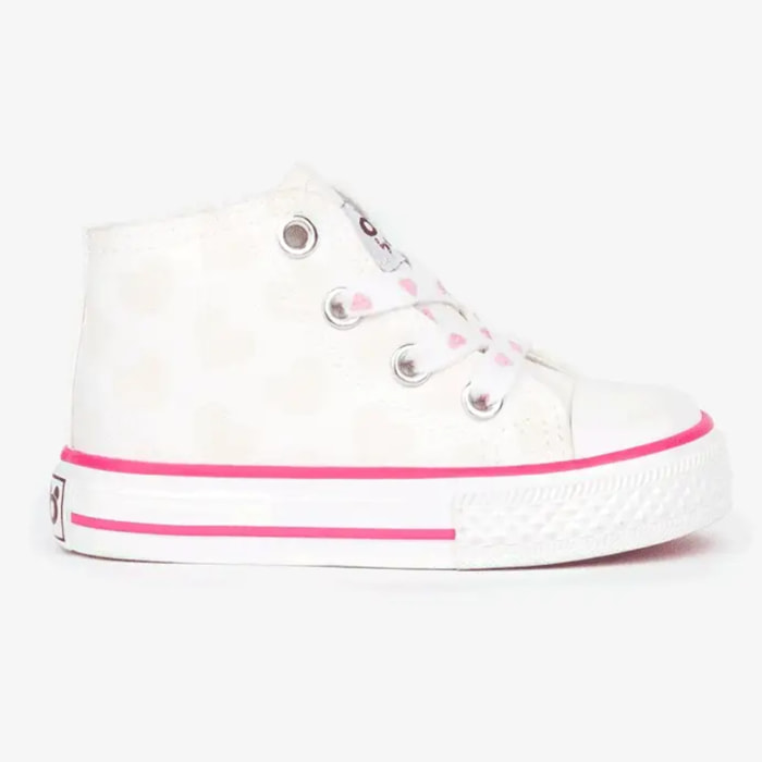 Sneakers alte bianche per bambini