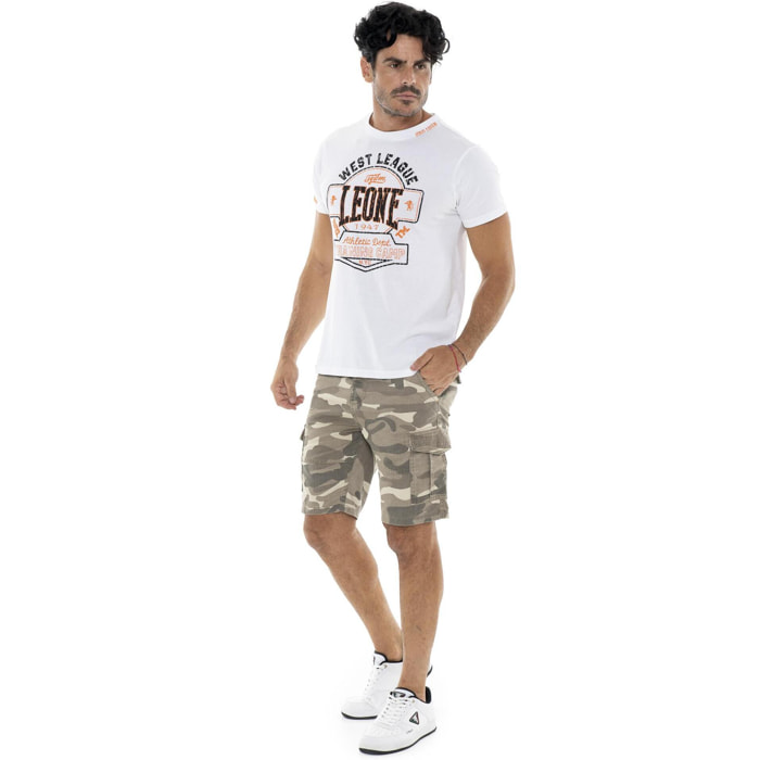 Shorts cargo de sarga para hombre Leone Military 1947
