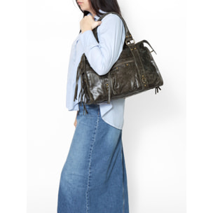 Borsa a spalla da donna - Modello Elara - Vera pelle - 41.0 x 28.0 x 13.0 cm