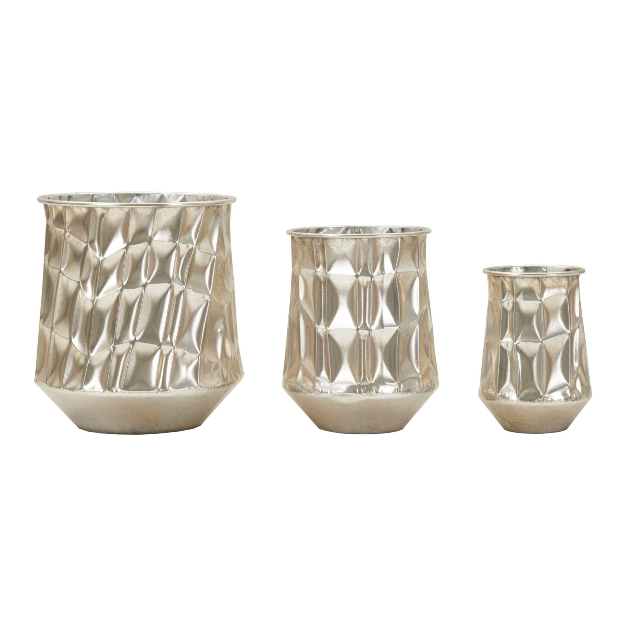 P/VASI SILVER SET 3 PZ CM Ø 35X38,5-27,5X33-18,5X26,5