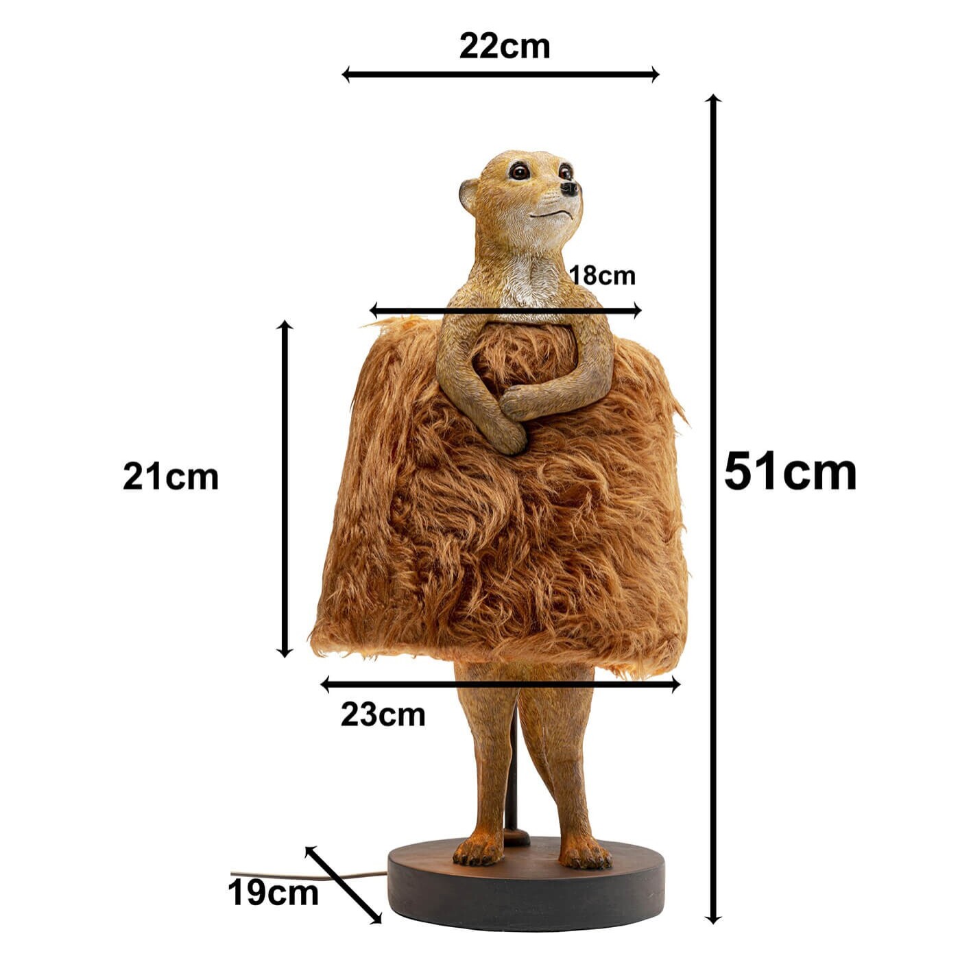 Lampe Animal suricate Fluff Kare Design