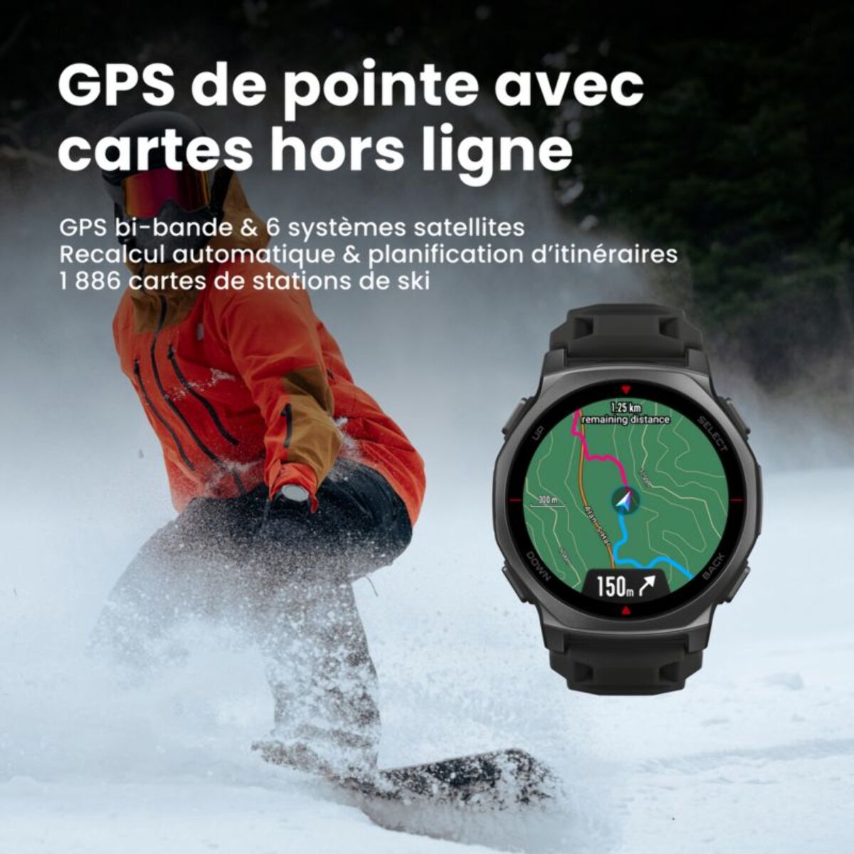Montre sport AMAZFIT T-Rex 3 Pro 44mm Black Gold