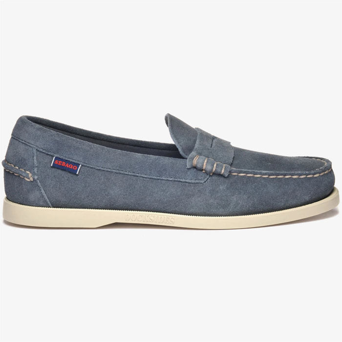 Sebago - Docksides Uomo Blu - Dan Boat Flesh Out