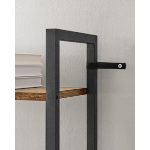 Libreria Industrial Loft a 6 Ripiani in Legno e Acciaio