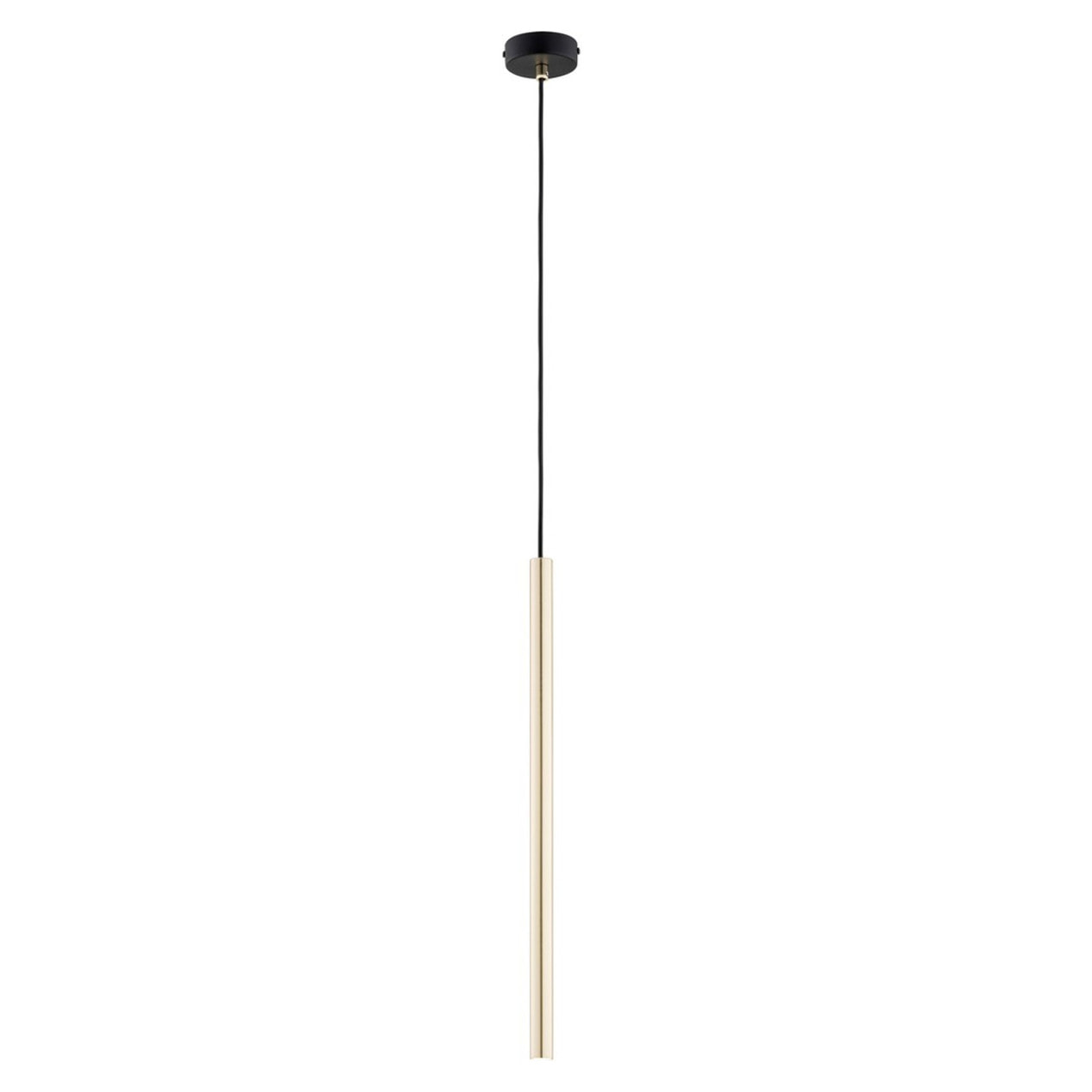 Lampada a sospensione Selter in acciaio oro e nero
