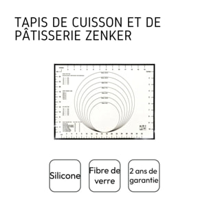 Lot de 2 plaques pâtisserie et cuisson 40/30 cm en silicone Zenker Smart Pastry