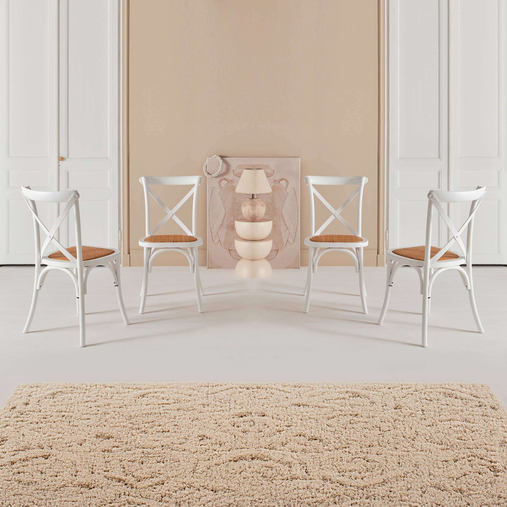 Chaise de bistrot vintage bois (lot de 4) BELLEVILLE