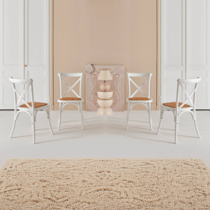 Chaise de bistrot vintage bois (lot de 4) BELLEVILLE