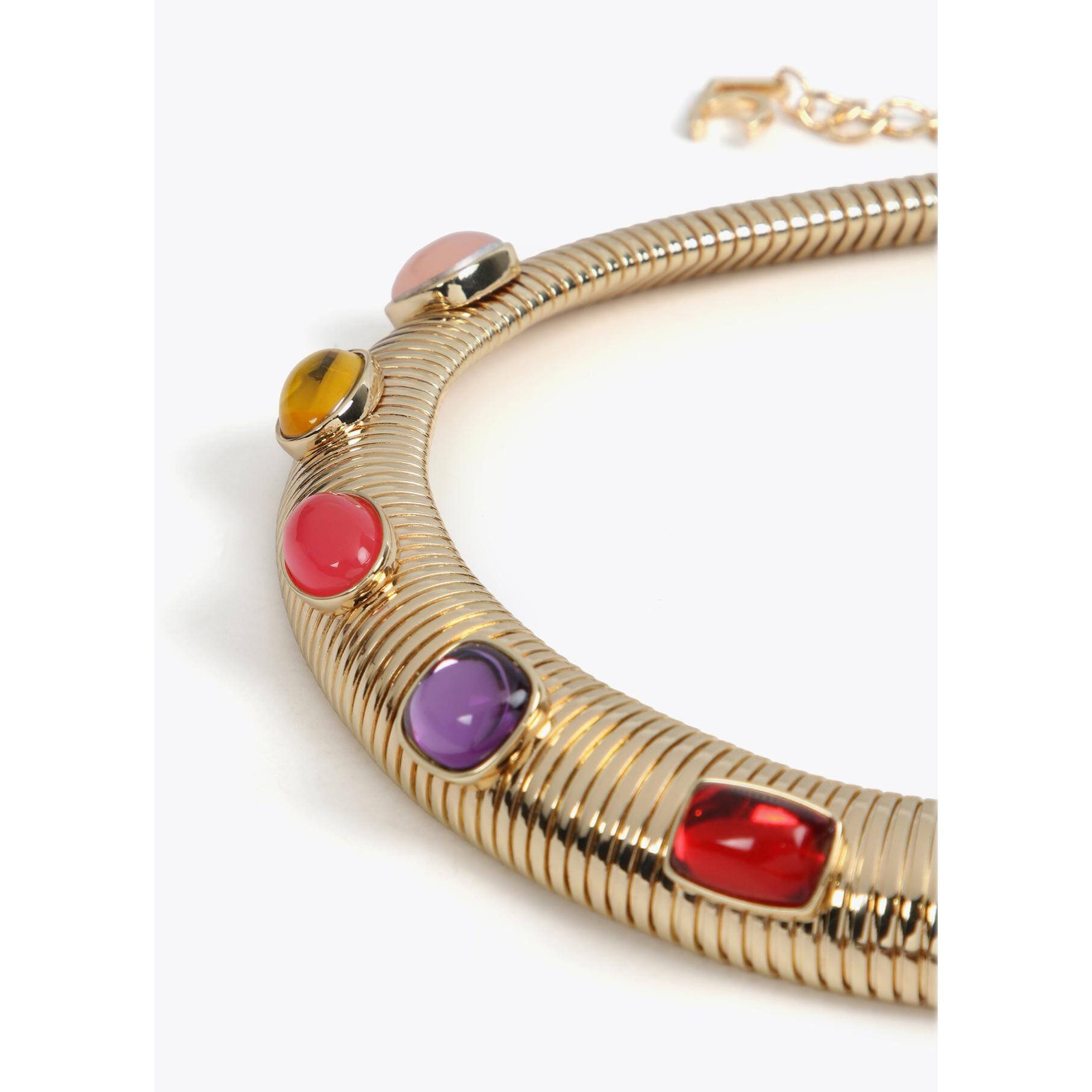 Collana elasticizzata intarsiata