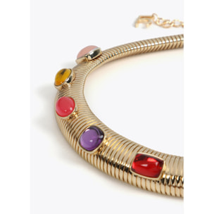 Collana elasticizzata intarsiata