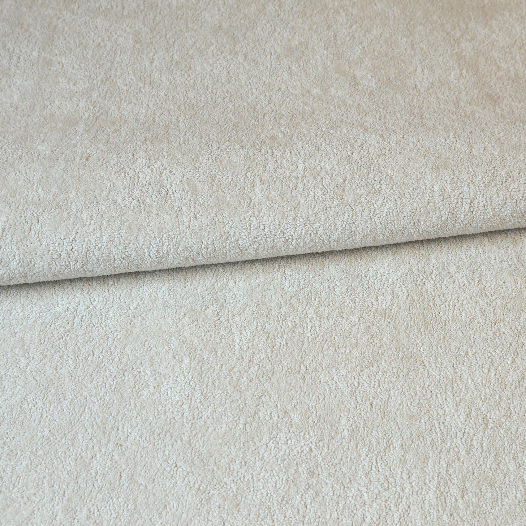 Tissu double face thermique et occultant aspect velours - Ecru