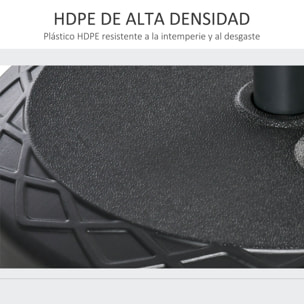 Base de Sombrilla Redondo Rellenable de Agua 30 kg para Jardín Terraza Ø55x38 cm