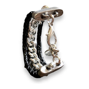 Pulsera canal en plata