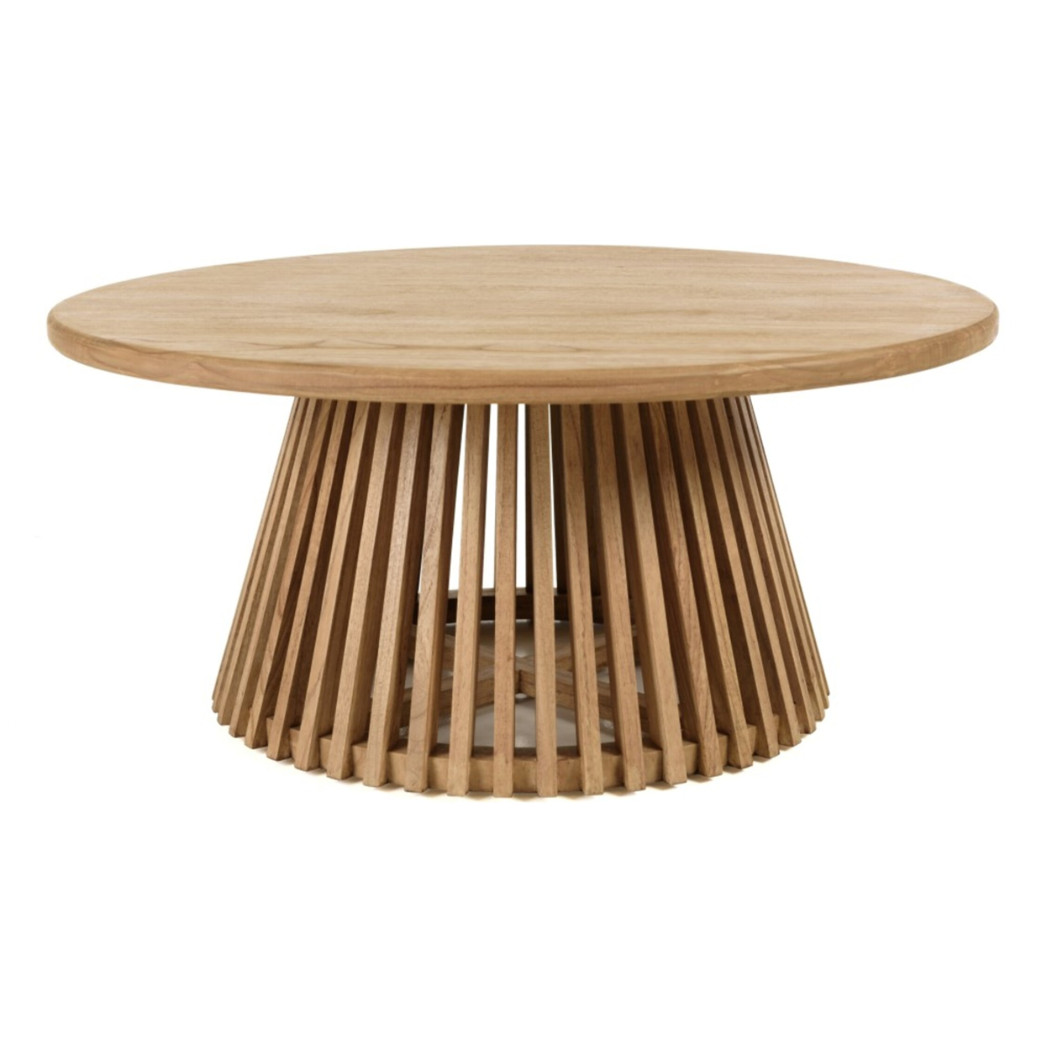 AMY - Table basse ronde 90cm en bois de mindi AMY
