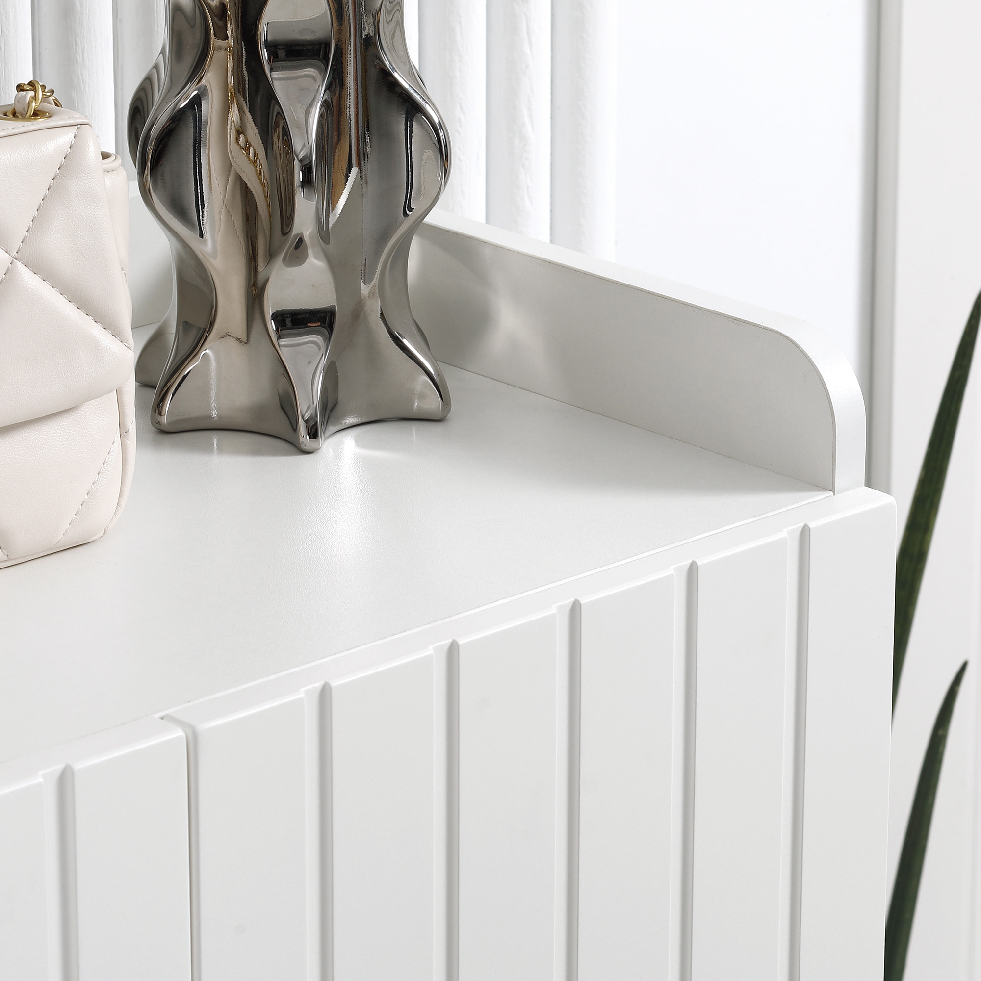 Mueble Zapatero con 2 Puertas Armario de Zapatos con Estante Abierto y Estantes Ajustables para 15 Pares de Zapatos para Pasillo Entrada 60x33x100 cm Blanco