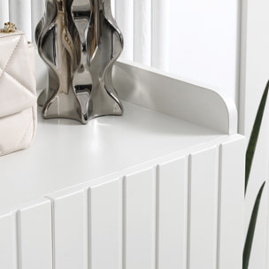 Mueble Zapatero con 2 Puertas Armario de Zapatos con Estante Abierto y Estantes Ajustables para 15 Pares de Zapatos para Pasillo Entrada 60x33x100 cm Blanco