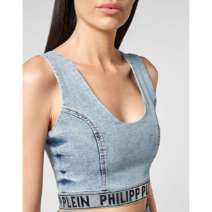 PHILIPP PLEIN Denim Top GOTHIC PLEIN