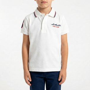 Polo basic con logo ricamato e numero