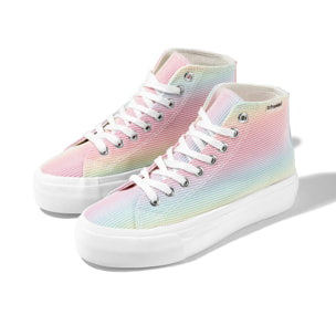 Zapatillas Altas One Way White Rainbow en Multicolor D.Franklin