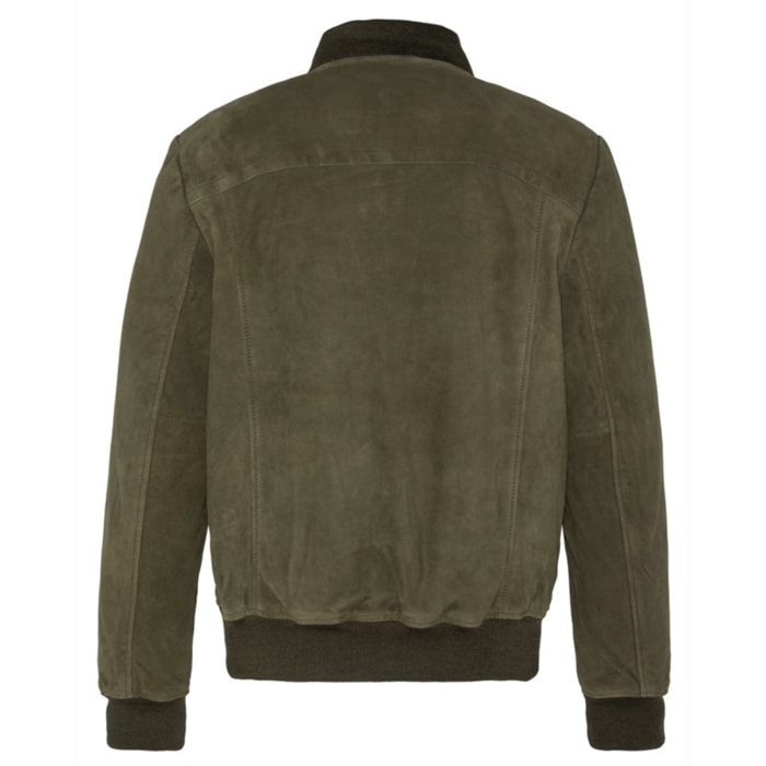 LC300SUEDE BOMBER JACKETSchott NYC P/EKHAKI