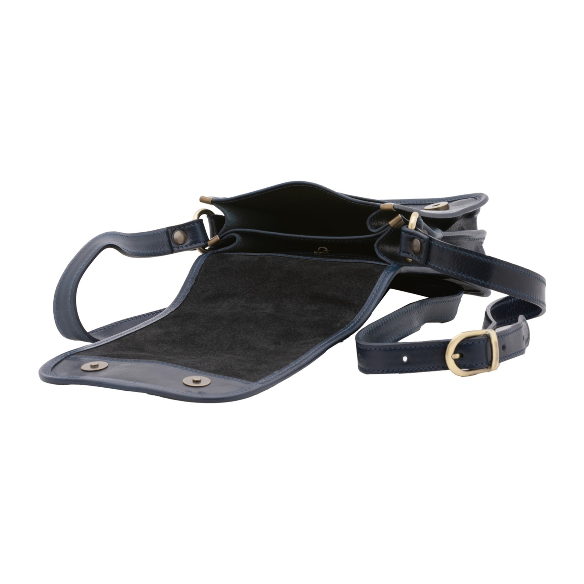 Borsa a tracolla da uomo in vera pelle - Modello False - Made in Italy - 20.0 x 16.5 x 10.0 cm