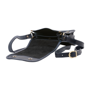 Borsa a tracolla da uomo in vera pelle - Modello False - Made in Italy - 20.0 x 16.5 x 10.0 cm