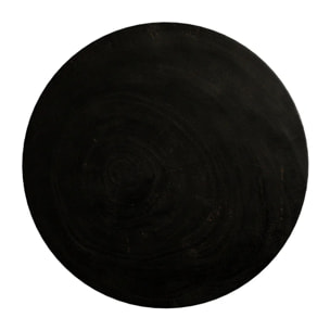Table d'appoint noire en bois de suar D40 cm - Lowa