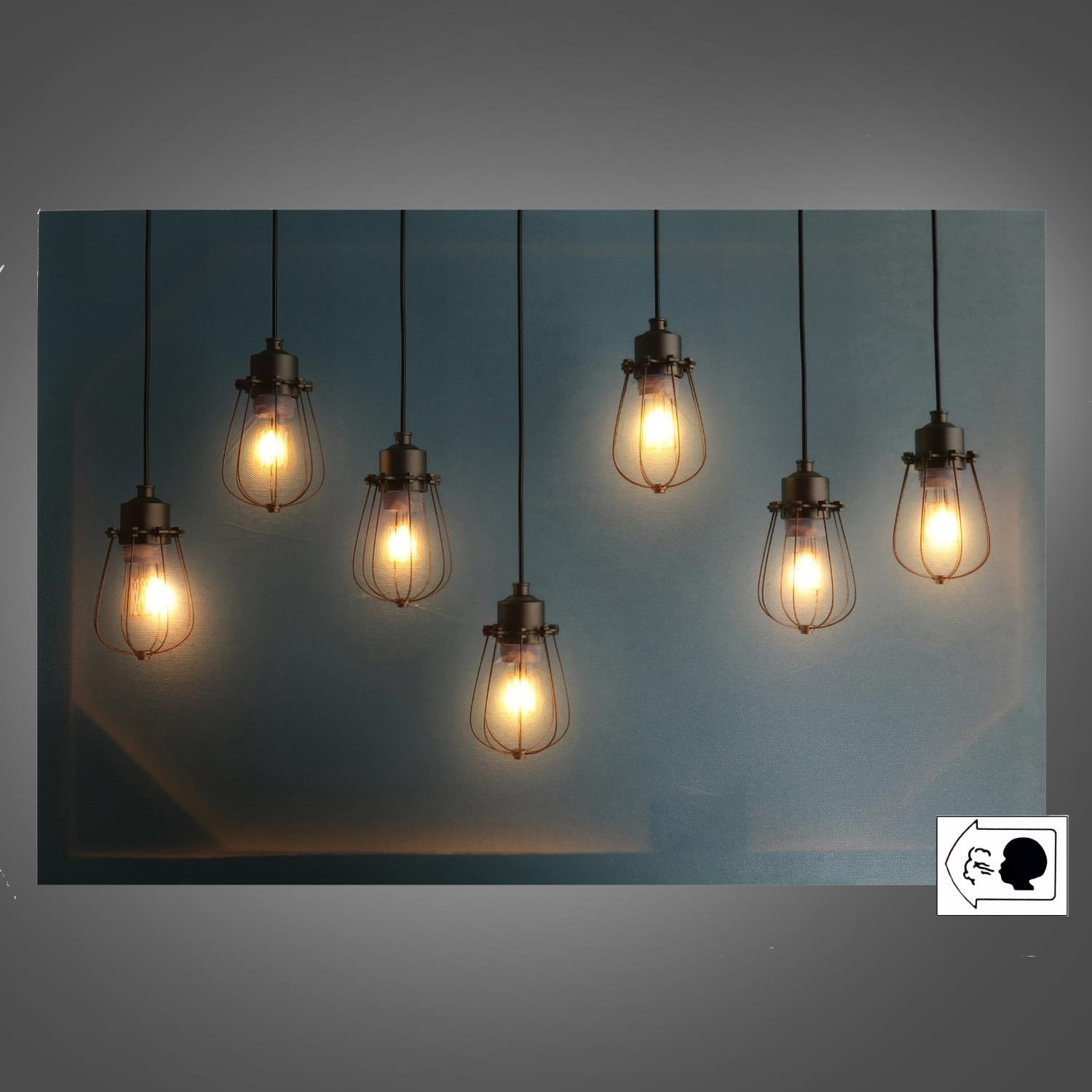 Quadro con led lampadine cm60x40x1,8