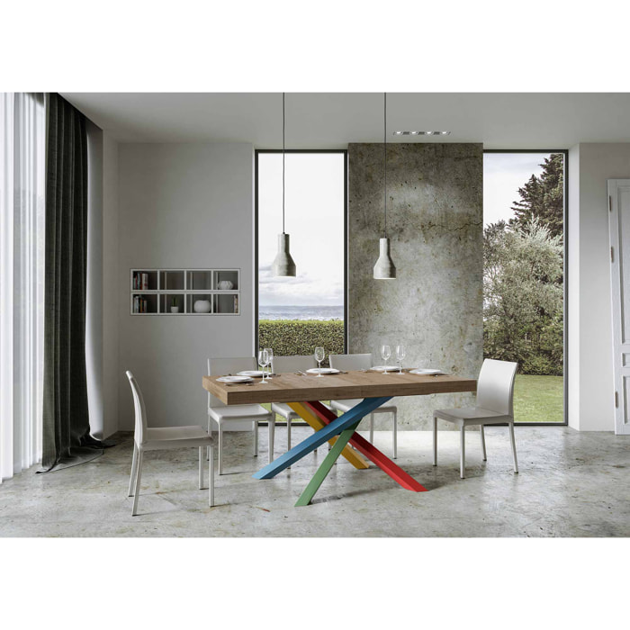 Tavolo allungabile 90x200/460 cm Volantis quercia natura telaio 4/B
