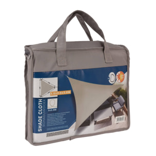 Well Home Sombrilla Triángulo de Sombra en Poliéster 36x36x36cm - Color Topo, UPF 50+, Ganchos de Metal y Bolsa de Transporte