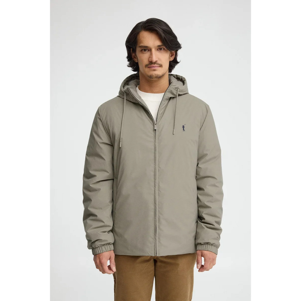 Giacca Dorsey color pietra con logo Rigby go.