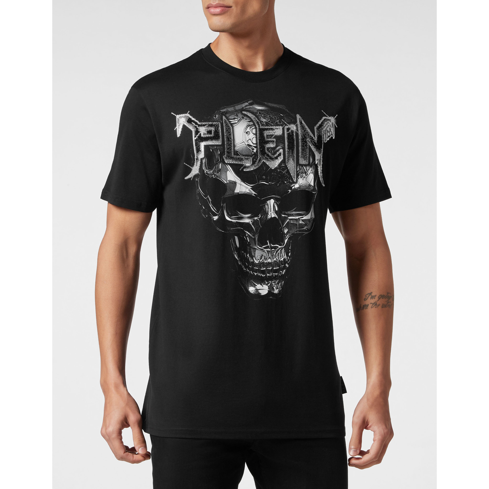 PHILIPP PLEIN T-Shirt Round Neck CHROME